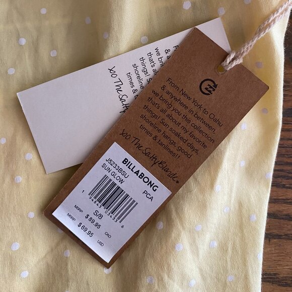 NWT Billabong X The Salty Blonde Sun Glow Crop Top Size Small - Picture 7 of 10